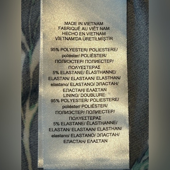 Lauren Ralph Lauren Womens Faux Wrap Blue Floral Dress Sz 12P Flowy Vacation - Picture 9 of 10